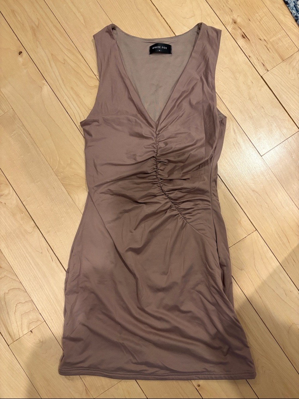 Ruched V-Neck Tank Dress